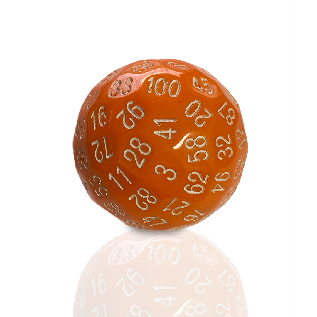 D100 Dice - Orange